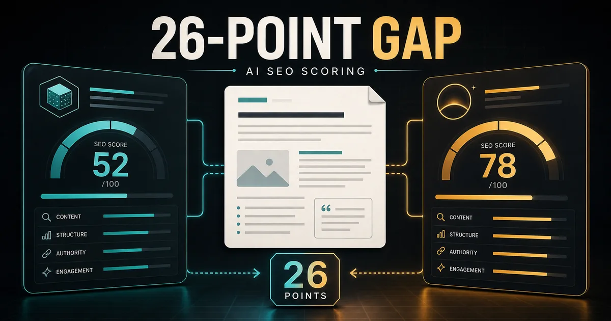 Gemma vs Claude for SEO Scoring: What the 26-Point Gap Reveals