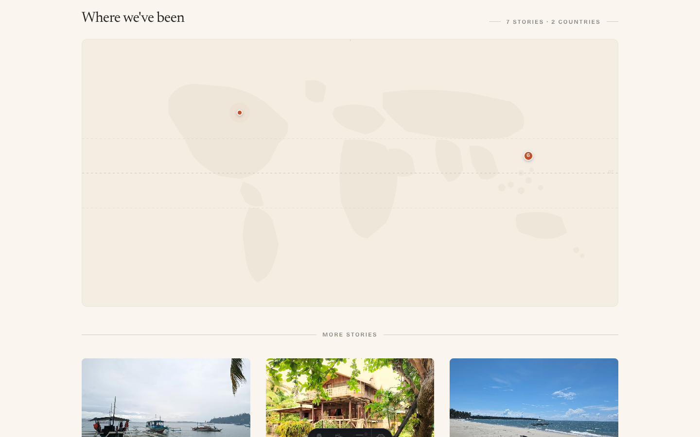 Final Sherwin Travels map with clustered pins