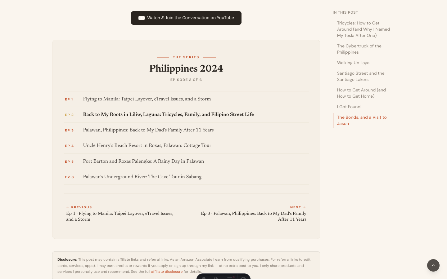 Series navigation for the Philippines 2024 trip