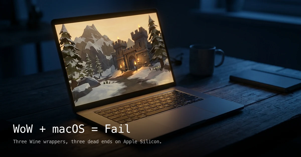 Running a WoW Private Server Client on Apple Silicon: Three Dead Ends and a Better Answer